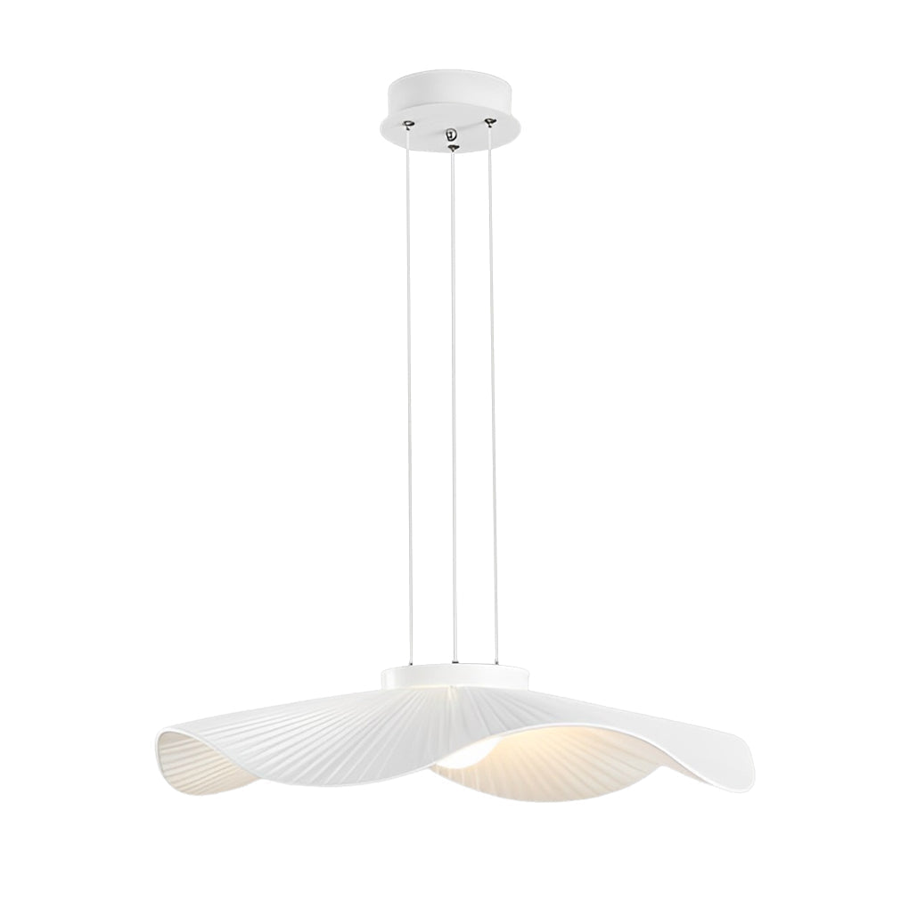 Modern White Flower Pleated Fabric Ceiling Light with Three Step Dimming Control