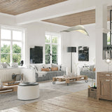 Modern White FRP Pendant Light with Glass Fiber Diffuser Elegant Floating Suspension Lamp for Living Room