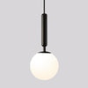 Modern White Glass Globe Pendant Light Nordic Minimalist Hanging Lamp for Kitchen Island
