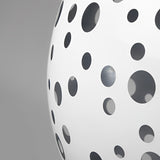 Modern White Hollow Sphere Outdoor Garden Light Waterproof Metal Round Lawn Lantern