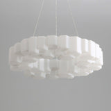 Modern White Honeycomb Geometric LED Ceiling Fixture for Contemporary Living Spaces