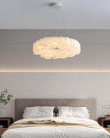 Modern White Honeycomb Geometric LED Ceiling Fixture for Contemporary Living Spaces