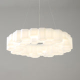 Modern White Honeycomb Geometric LED Ceiling Fixture for Contemporary Living Spaces