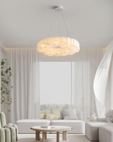 Modern White Honeycomb Geometric LED Ceiling Fixture for Contemporary Living Spaces