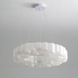Modern White Honeycomb Geometric LED Ceiling Fixture for Contemporary Living Spaces