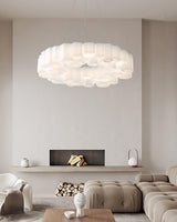 Modern White Honeycomb Geometric LED Ceiling Fixture for Contemporary Living Spaces