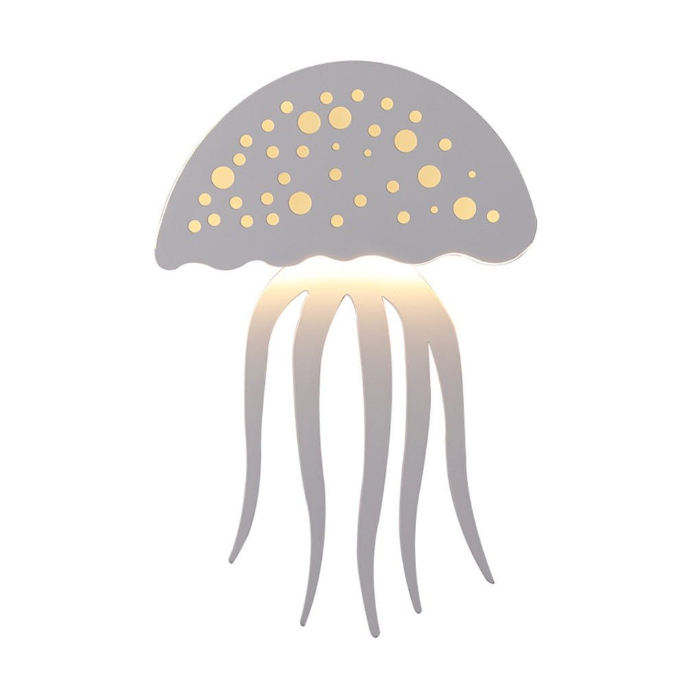 Modern White Jellyfish LED Wall Sconce Creative Kids Room Decorative Lighting