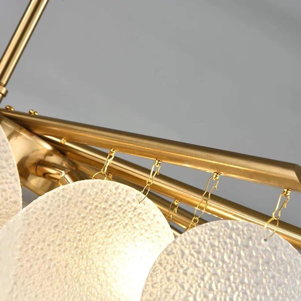Modern White LED Chandelier for Living Room with 6 Lights Creative Circular Pendant Lamp