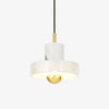 Modern White Marble Aura Hanging Lamp Natural Stone Pendant Light with Integrated LED