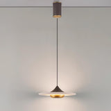 Modern White Marble Flying Saucer Pendant Light Integrated LED Hanging Ceiling Fixture