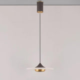 Modern White Marble Flying Saucer Pendant Light Integrated LED Hanging Ceiling Fixture