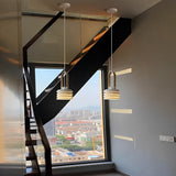 Modern White Multi Layer Drum Shade Pendant Light for Dining Room and Bedroom