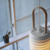Modern White Multi Layer Drum Shade Pendant Light for Dining Room and Bedroom