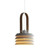 Modern White Multi Layer Drum Shade Pendant Light for Dining Room and Bedroom