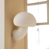 Modern White Mushroom Resin Wall Sconce Organic Design Interior Light