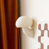 Modern White Mushroom Resin Wall Sconce Organic Design Interior Light