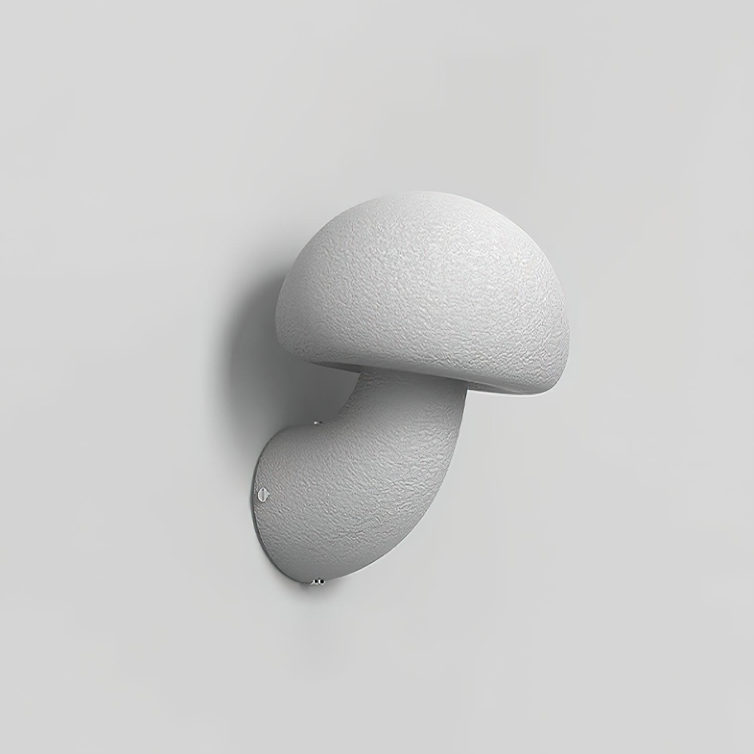 Modern White Mushroom Resin Wall Sconce Organic Design Interior Light