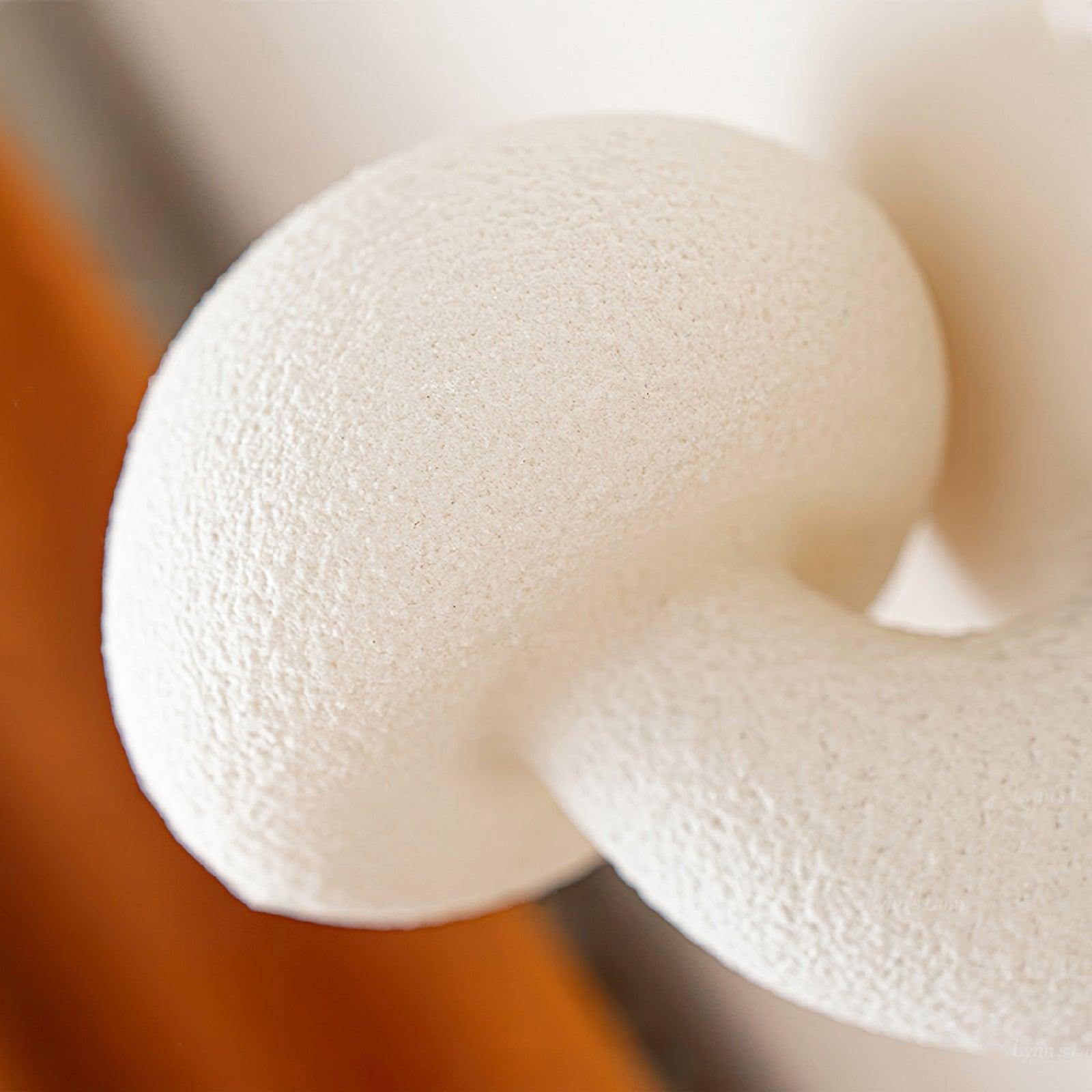Modern White Mushroom Resin Wall Sconce Organic Design Interior Light