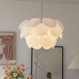 Modern White Petal Glass Pendant Chandelier for Elegant Dining and Living Room Lighting