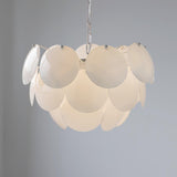 Modern White Petal Glass Pendant Chandelier for Elegant Dining and Living Room Lighting
