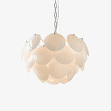 Modern White Petal Glass Pendant Chandelier for Elegant Dining and Living Room Lighting