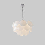 Modern White Petal Glass Pendant Chandelier for Elegant Dining and Living Room Lighting
