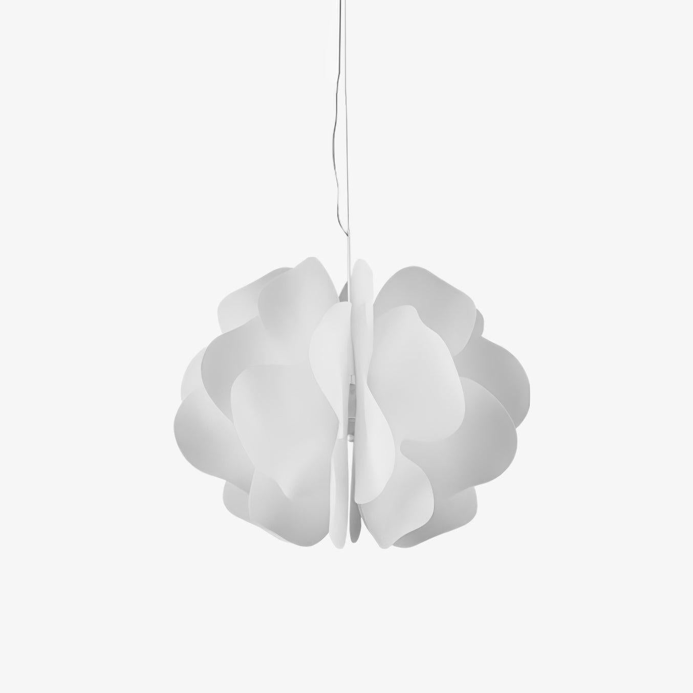 Modern White Petal Pendant Light Organic Shape Hanging Ceiling Lamp for Living Room