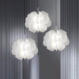 Modern White Petal Pendant Light Organic Shape Hanging Ceiling Lamp for Living Room