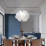 Modern White Petal Pendant Light Organic Shape Hanging Ceiling Lamp for Living Room
