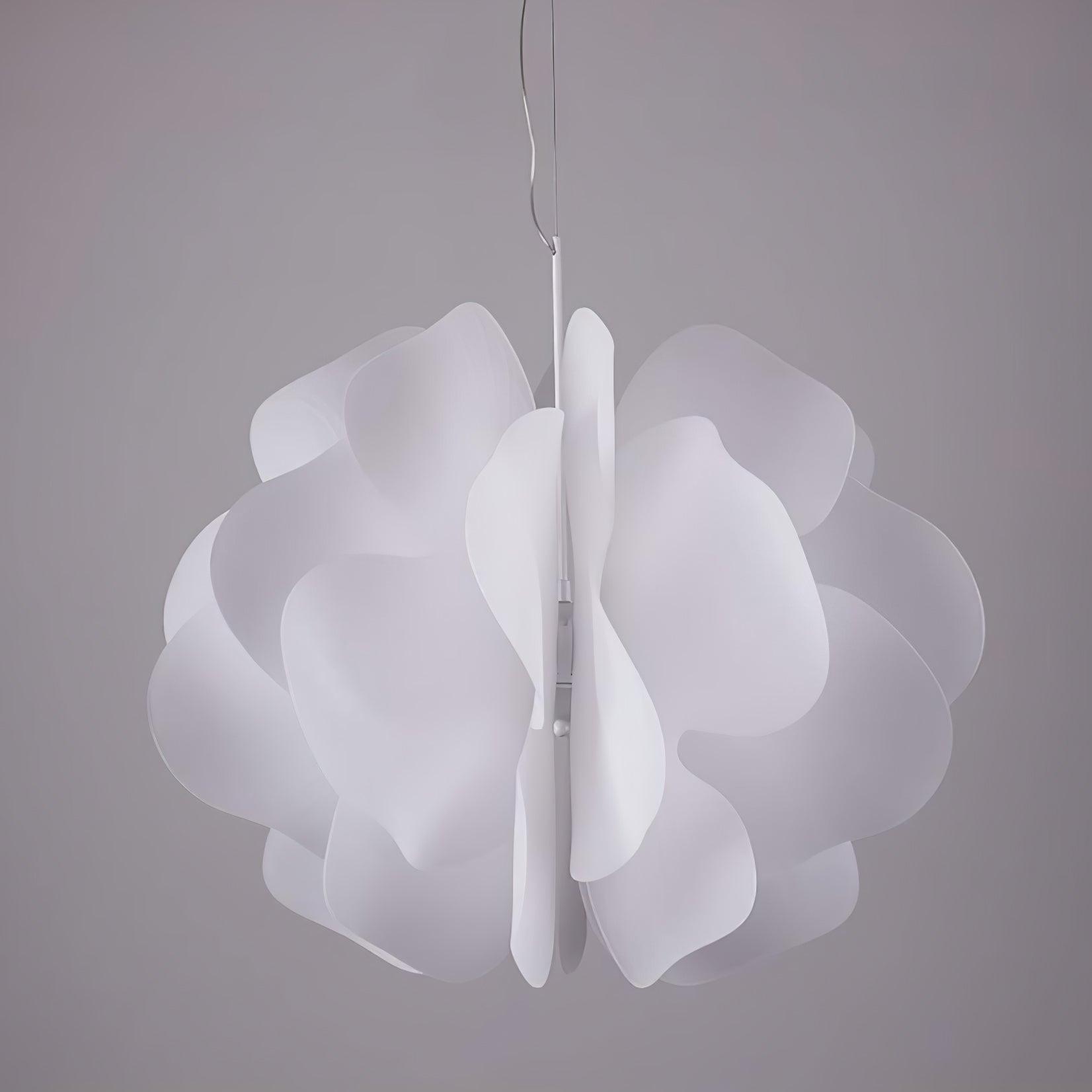 Modern White Petal Pendant Light Organic Shape Hanging Ceiling Lamp for Living Room