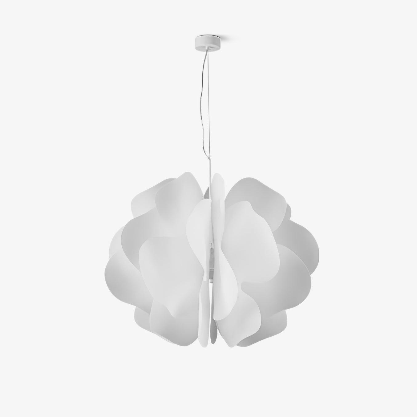 Modern White Petal Pendant Light Organic Shape Hanging Ceiling Lamp for Living Room
