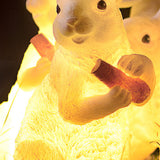 Modern White Rabbit Outdoor Garden Light Waterproof Resin Decorative Lawn Sculpture