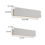 Modern White Rectangular LED Wall Sconce Minimalist Indoor Metal Wall Lamp