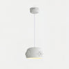 Modern White Resin LED Pendant Light Hand Carved Ceiling Hanging Lamp with Crystals