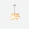 Modern White Rose Floral Pendant Light Decorative PVC Hanging Lamp for Indoor Living Spaces