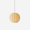 Modern White Silk Globe Pendant Light Minimalist Hanging Fixture for Living Room