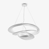 Modern White Spiral Aluminum Disc Pendant Lamp for Contemporary Interior Lighting