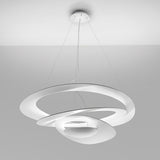 Modern White Spiral Aluminum Disc Pendant Lamp for Contemporary Interior Lighting