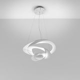 Modern White Spiral Aluminum Disc Pendant Lamp for Contemporary Interior Lighting