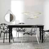 Modern White Spiral Aluminum Disc Pendant Lamp for Contemporary Interior Lighting