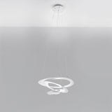 Modern White Spiral Aluminum Disc Pendant Lamp for Contemporary Interior Lighting
