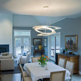 Modern White Spiral Aluminum Disc Pendant Lamp for Contemporary Interior Lighting