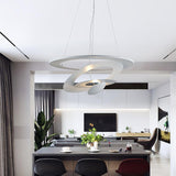 Modern White Spiral Aluminum Disc Pendant Lamp for Contemporary Interior Lighting