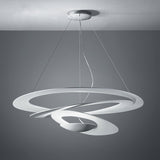Modern White Spiral Aluminum Disc Pendant Lamp for Contemporary Interior Lighting