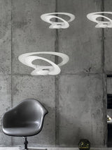 Modern White Spiral Aluminum Disc Pendant Lamp for Contemporary Interior Lighting