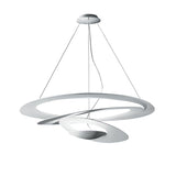 Modern White Spiral Aluminum Disc Pendant Lamp for Contemporary Interior Lighting