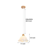 Modern White Wood and Acrylic Flower Pendant Light Nordic Style Chandelier for Home Decor
