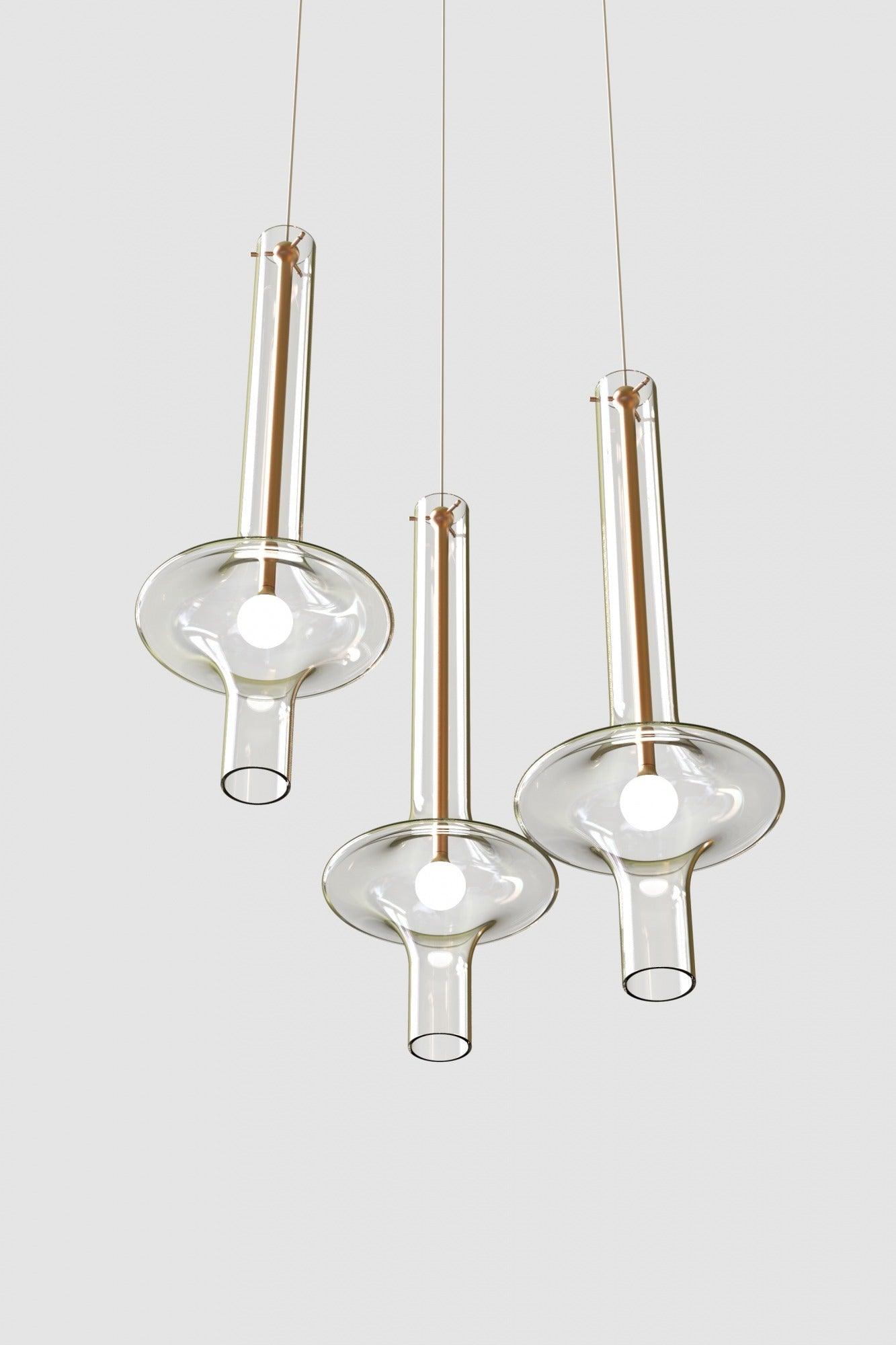 Modern Wonder Borosilicate Glass LED Pendant Light for Living Room and Dining Space