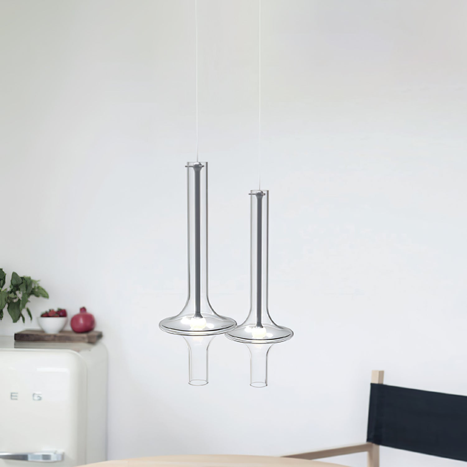 Modern Wonder Borosilicate Glass LED Pendant Light for Living Room and Dining Space