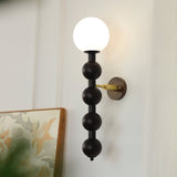 Modern Wood and Glass Bubbly Wall Sconce Lighting for Indoor Home Decor